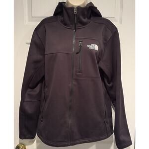 North Face Black Windwall Soft Shell Jacket Men’s Sz M Full Zip fleece lined